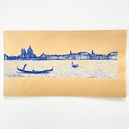 ブックカバー文庫(30枚)ベニス柄